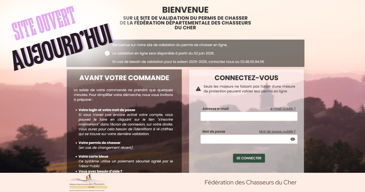 2026-06-02 Validation du permis de chasser disponible en ligne